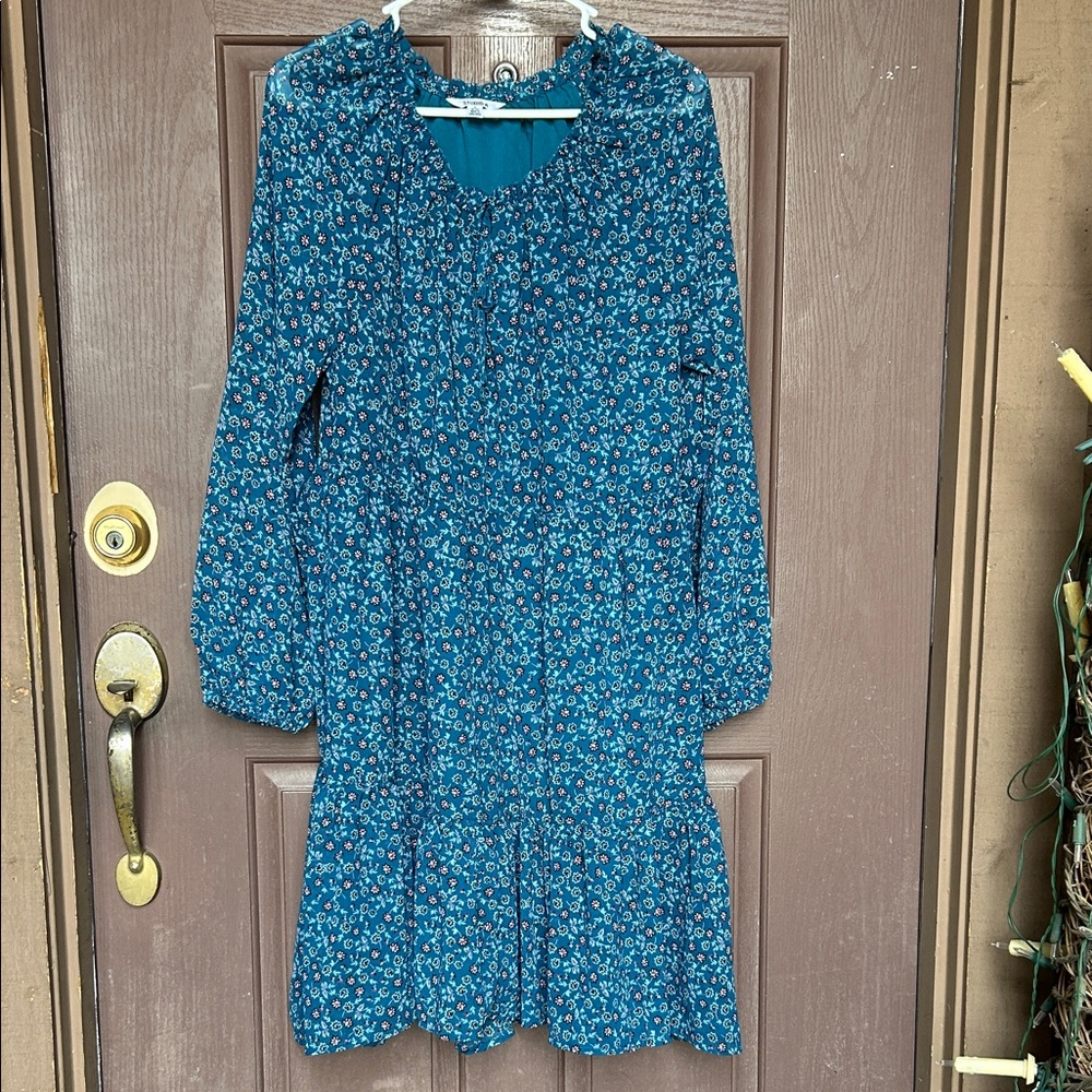Studio Blue Floral Long Sleeve Dress